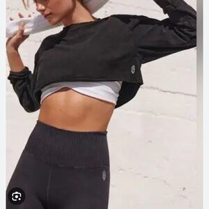 FP Movement Hot Shot Super Crop Long Sleeve in black